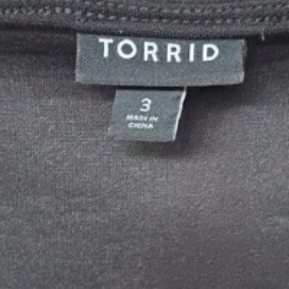 torrid Midi Studio Deep Black Cupro Bodycon Dress 3X - Picture 7 of 11